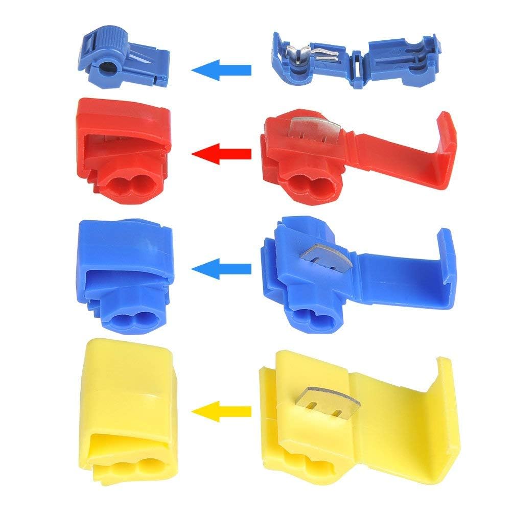 GTIWUNG 70 Pezzi Morsetti di Derivazione Connettori Kit, Morsetti Elettrici Connettori Rapidi, giunti connettori elettrici, Quick Lock Splice filo, Terminali Crimpare Isolati