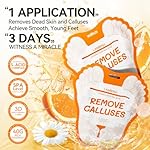LANBENA Vitamin C Foot Peeling Mask, Foot Mask for Dry Cracked Feet, Exfoliator Peel Off Calluses Dead Skin Callus Remover, Repair Rough Heels & Get a Baby Soft Feet for Men and Women(2 Pairs) - Image 2