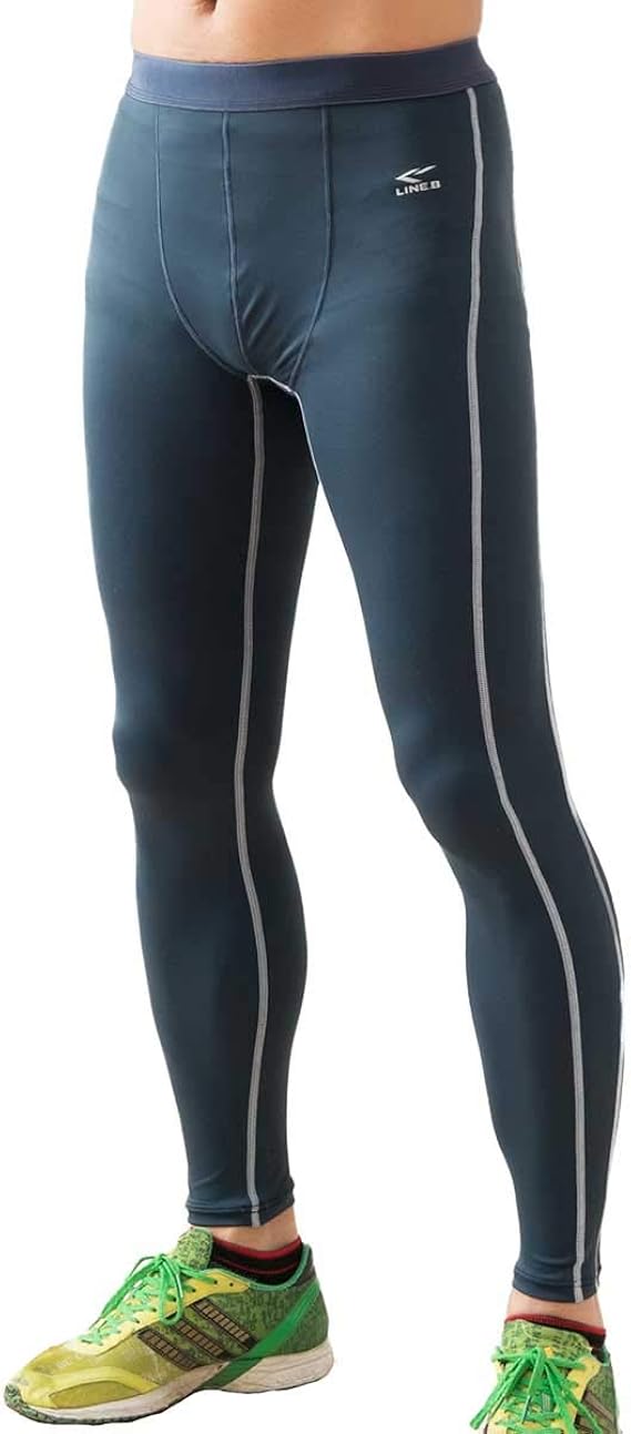 Amazon Glamore グラモア Uvカット 吸汗速乾 スポーツインナー Line B ラインビー メンズ ロングスパッツ Ft00 Ll ネイビー コンプレッションタイツ 通販