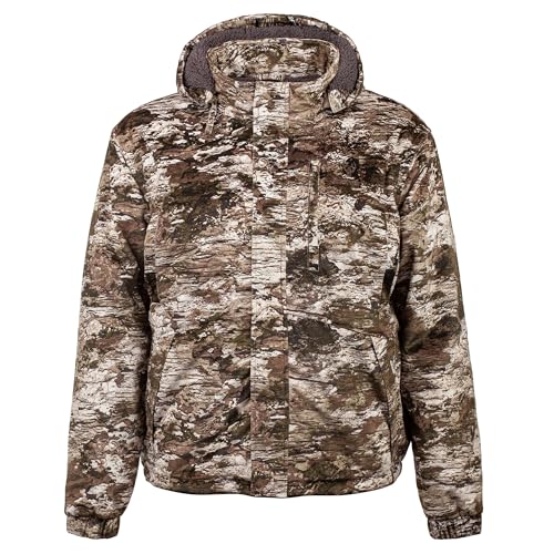 Huntworth Fairbanks Men's Heavy Weight Waterproof Parka Jacket, Tarnen Camo, 2XL2