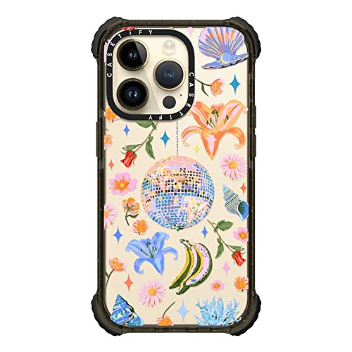 Coque iPhone 14 Pro CASETiFY rigide antichoc Disco Magic Noir - 4