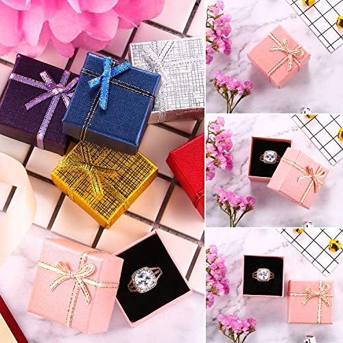 12 Pezzi Cartone Anello Regalo Scatola di Gioielli...