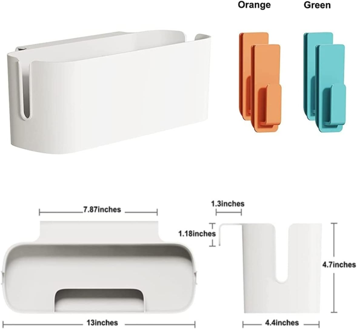 Bedside Storage Organizer Caddy Hanging Organizer Bunk Bed Shelf Holder Pocket for College Dorm Room Baby Bed Rails (Orange) - Image 5