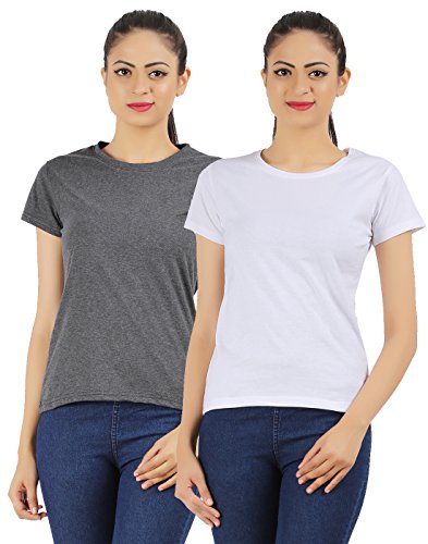 Image of Ap'pulse Women's Combo Regular Fit T Shirt (Pack Of 2)