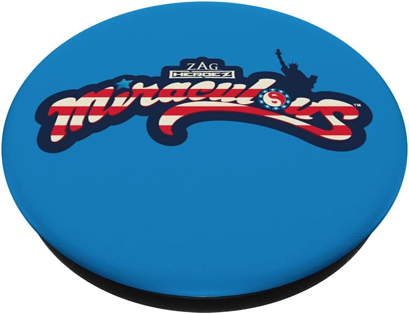 Miraculous Ladybug 4th of July Bright Logo PopSockets Swappable PopGrip