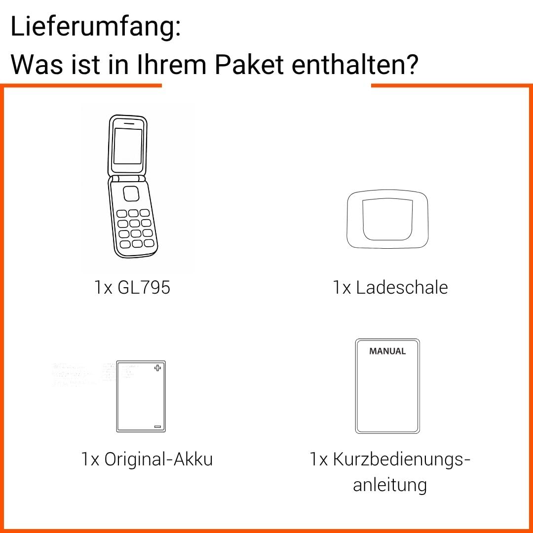 Gigaset GL795 Feature Phone, dunkelgrau