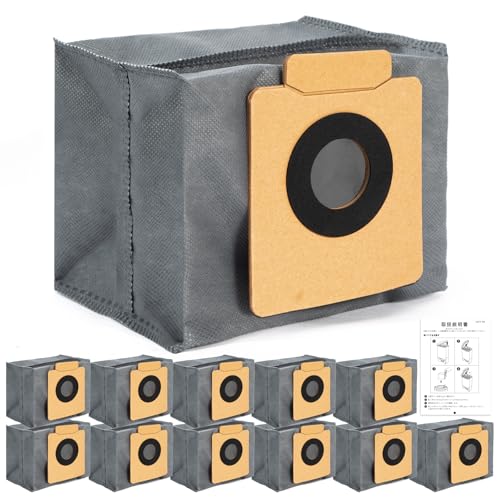 交換用ダストバッグ 互換品 X8 Pro / X10 Pro Omni 対応 紙パック 自動集塵ステーション 自動ゴミ収集 ロボット掃除機 消耗品 (12枚) ユーフィ対応