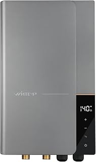 Tankless Electric Water Heater 27kW 240V, Whole House Instant Hot Water, 6.5 GPM, Digital Self-Regulating System, Space-Saving Wall Mount, ETL Certified