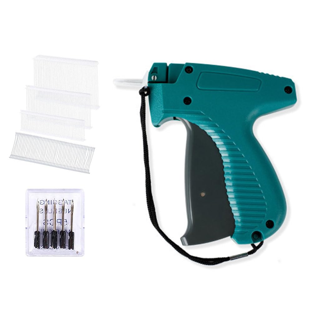 JZS Tagging Gun for Clothing, Standard Retail Price Tag Attacher Gun Kit for Clothes Labeler with 6 Needles & 1000pcs Barbs Fasteners & Organizer Bag for Store Warehouse Consignment Garage Yard Sale