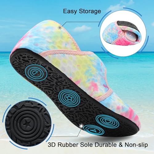 Image of Water Shoes for Women Men Barefoot Beach Swim Aqua Socks Summer Wide Slides Sandals Quick Dry Pool River Sea Sock Shoes