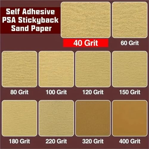 Lija autoadhesiva en rollo de grano 60 para lijado de madera y metal 5