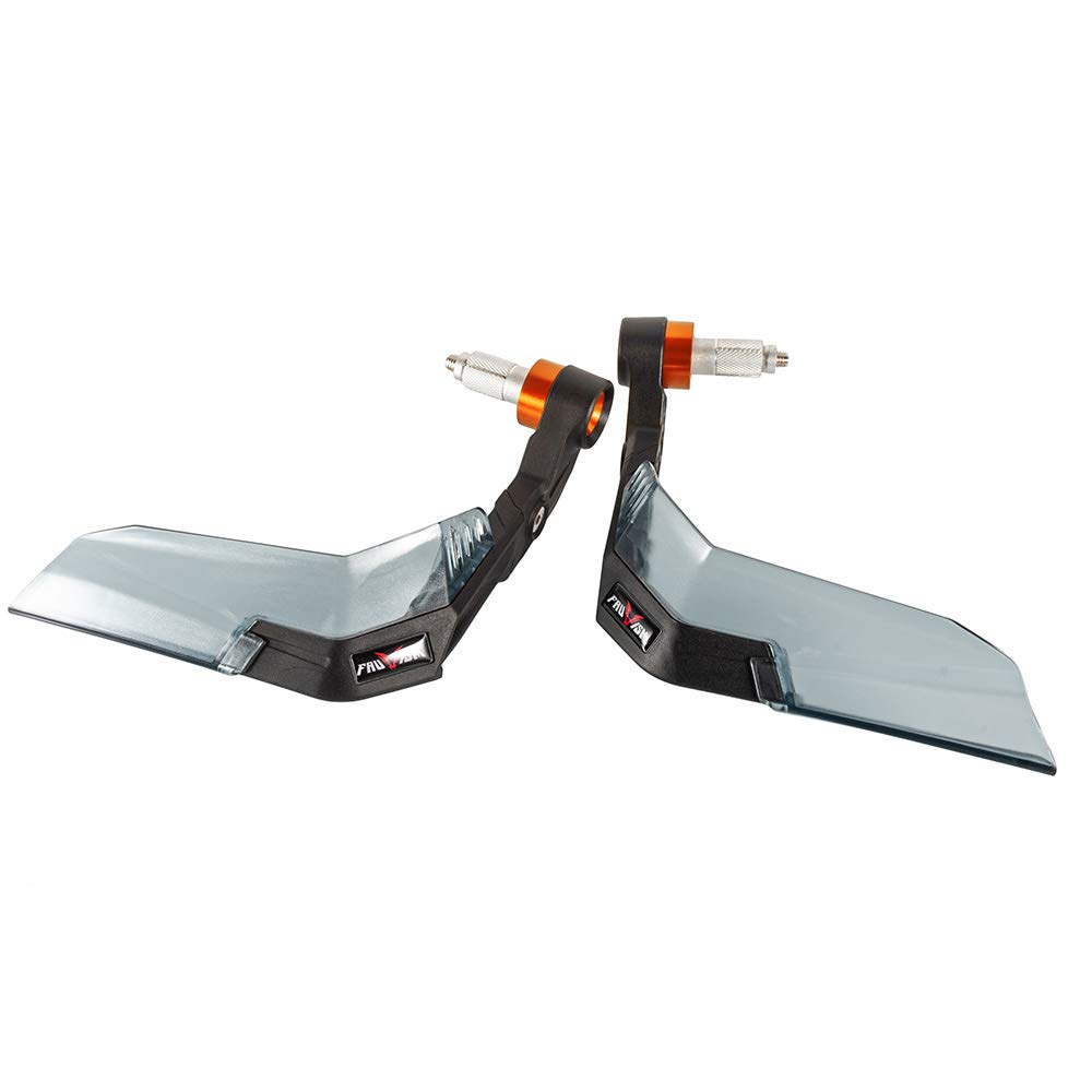 Protège-levier Moto Universel Protection de la Poignée de Frein et d'embrayage Protège-mains pour guidon 22mm 7/8" (Orange)