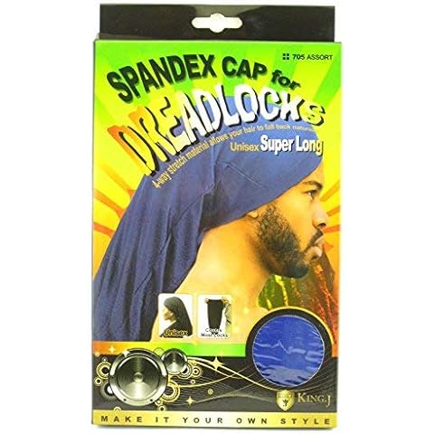 King.J Super Long Unisex Spandex Cap for Dreadlocks (Royal Blue) Cover