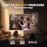 EAZZE D1 Smart Projector with WiFi and Bluetooth, Netflix-Officially-Licensed, Auto Focus & Keystone, DoIby Audio, Zoom, Native 1080P Movie, Portable Outdoor Mini Projector, White - Image 4