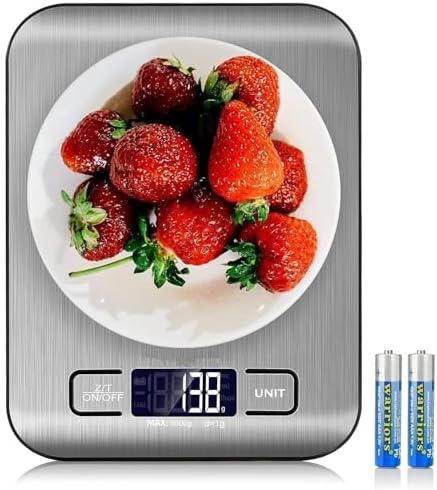 ماكمولا ميزان طعام رقمي متعدد الوظائف 5 كجم/11 باوند مع تخرج دقيق...