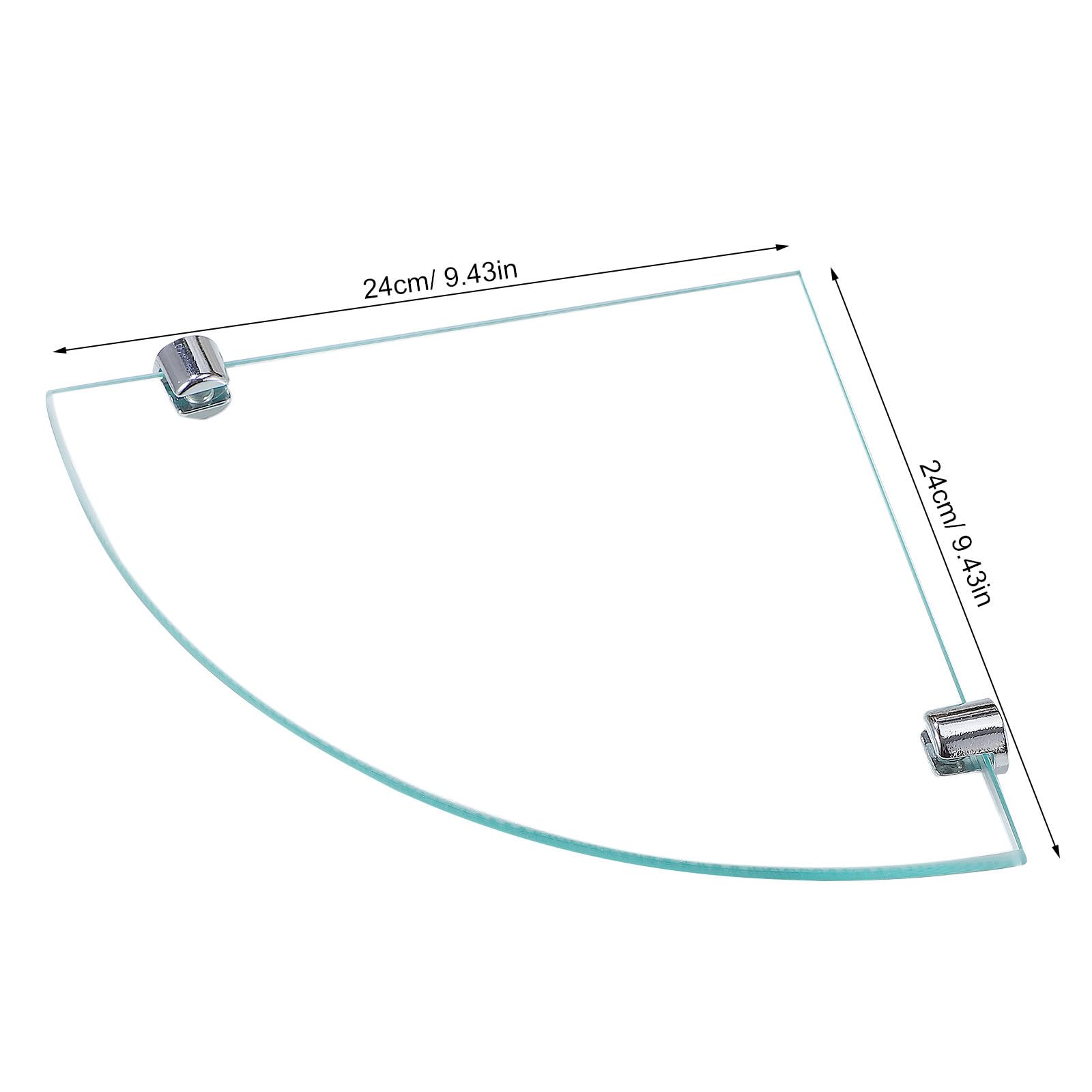 USHOBE Estante de Baño Triangular de Vidrio 2 Piezas Estabilidad Mejorada y Almacenamiento Accesible para Ducha y Bañera Diseño Moderno Minimalista