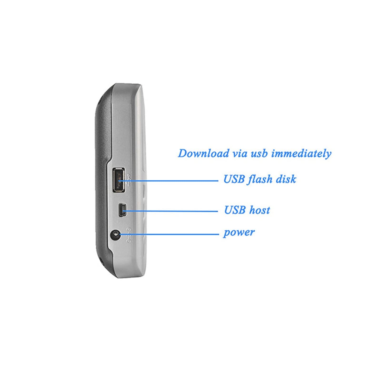 Zeiterfassung 1000 Benutzer Büro biometrischen Fingerabdruck Time Anwesenheitsmaschine Code USB-Festplatte Excel Export EMPOLYEE-Erkennungsrecorder(Silver)