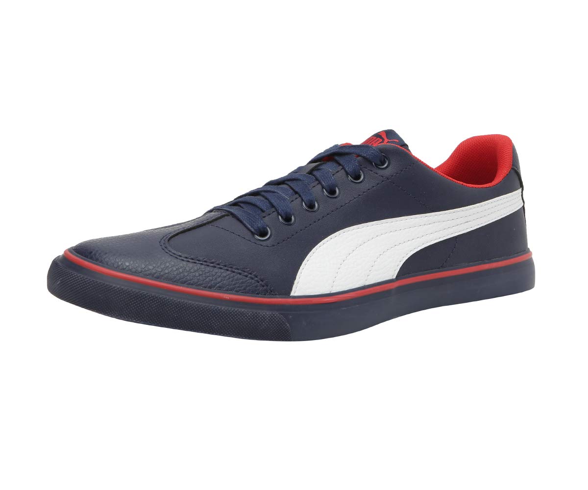 Puma Unisex-Adult Quarter Block Peacoat-High Risk Red Sneaker - 3 UK (37305403) (B084QXFXPQ) Amazon Price History, Amazon Price Tracker
