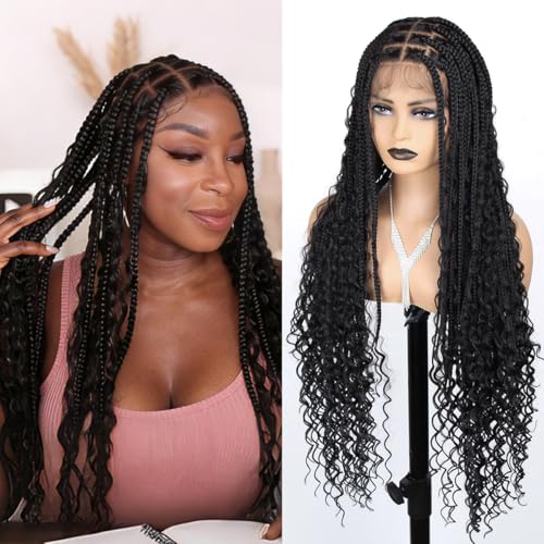 Siphis Boho Braided Wig 30 "360° HD Full Single-layer Lace