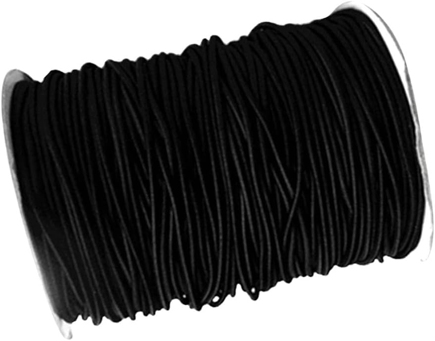 Premium Elastic Bungee Rope - Rubber Cord - Versatile Tensioning Leash for DIY and Outdoor Use - 8mm, Black, 10 Feet - for Boats, Caravans, and More - Black, 3 Meters