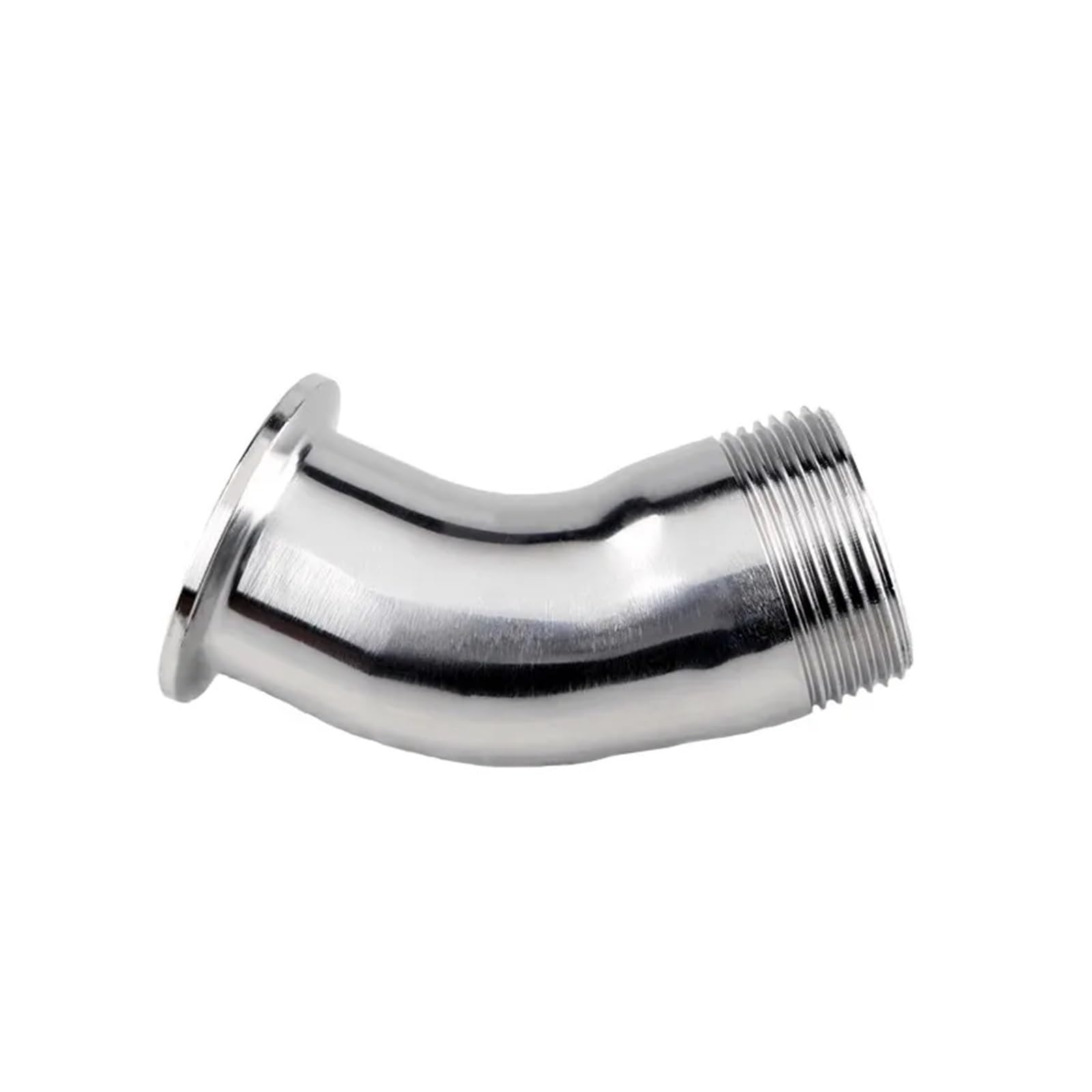 Conector de tubería roscado macho BSP de 1/2 a 2 pulgadas (DN15/DN20/DN25/DN32/DN40DN50) BSP codo de 45/90 grados, triple abrazadera de 1.5 pulgadas, virola de 50.5 mm (rojo, DN32OD50.5 mm)