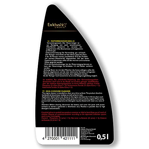 Exklusiv Chemie® Motorreiniger | Lost vuil, olie, hars op | Teerverwijderaar | Motor koudreiniger | Motorreiniger | Onderdelenreiniger | Ontvetter | 500 ml - Image 8