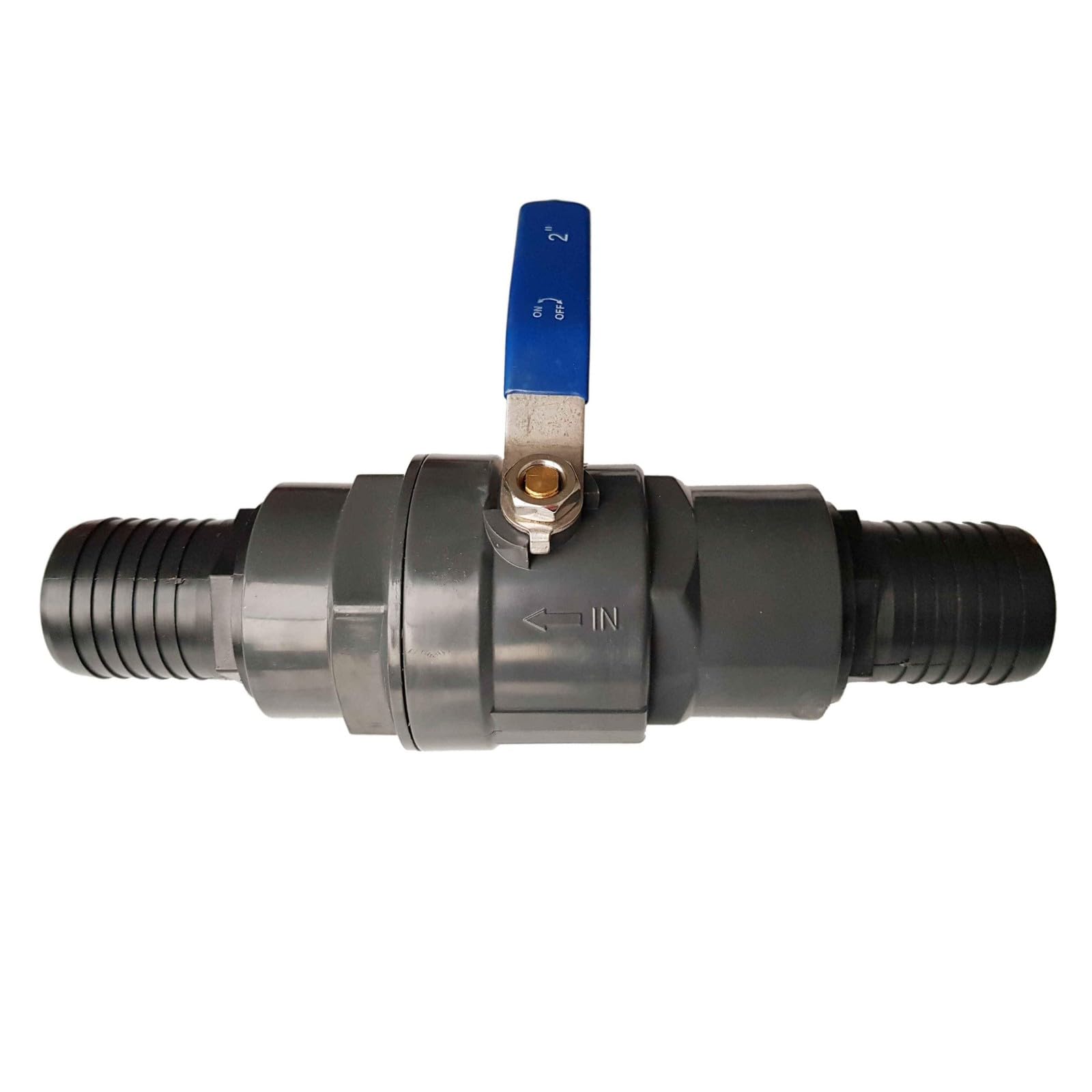 Soladirect Women's Multicolour Stopcock Ball Valve With Hose Tail Barbs - 1.5" Valve With 1.5" Barb (40Mm) - Flow Control Shut Off Valve For Hose Pipe, Irrigation, Industrial Use - Stainless Steel Ball, Smooth Quarter Turn