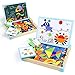 Fajiabao Puzzle Madera Rompecabezas Magnetico Juguetes-125 Piezas Tangram Animal Puzzle Tabla de Dibujo Pizarra Magnetica Infantil con Caja Regalo Juegos Educativos Niños Niñas 3 4 5 Años