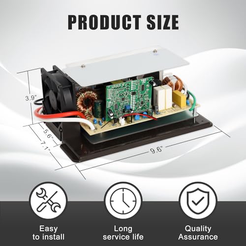 WF-8955-MBA RV Power Converter for Lead-Acid Battery, DC Main Board Assembly Replacement Unit for WF-8900-AD Series and Parallax 7155 Power Converter, 105/130V RV WF-8955-MBA 55 Amp Power Converter