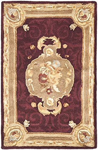 Tapete Safavieh Empire Collection 2'x3' Rojo Oscuro/Beige miniatura 1