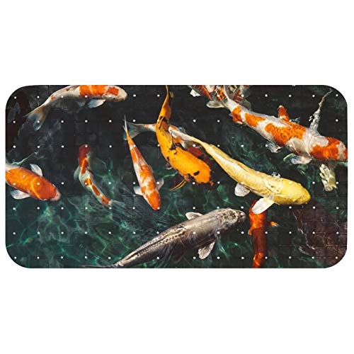 Tapis de bain pour bébé Bennigiry poisson koï 37x68 cm lavable