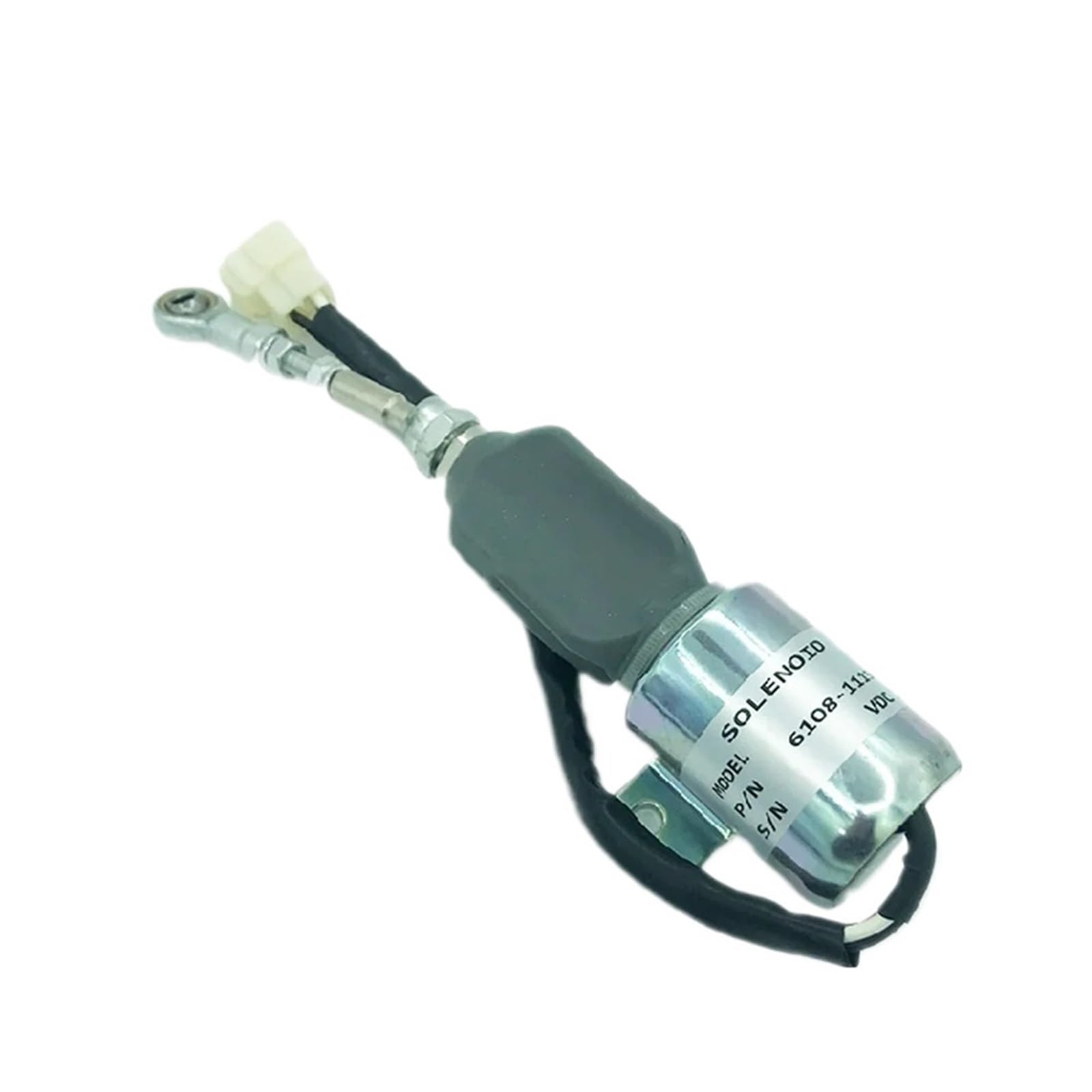 Tccscdnff 24V For 6108-1115030 Yc85 135 215 235-8 Flameout Solenoid Valve Switch Fuel Stop Solenoid Valve Excavator Parts(24V)
