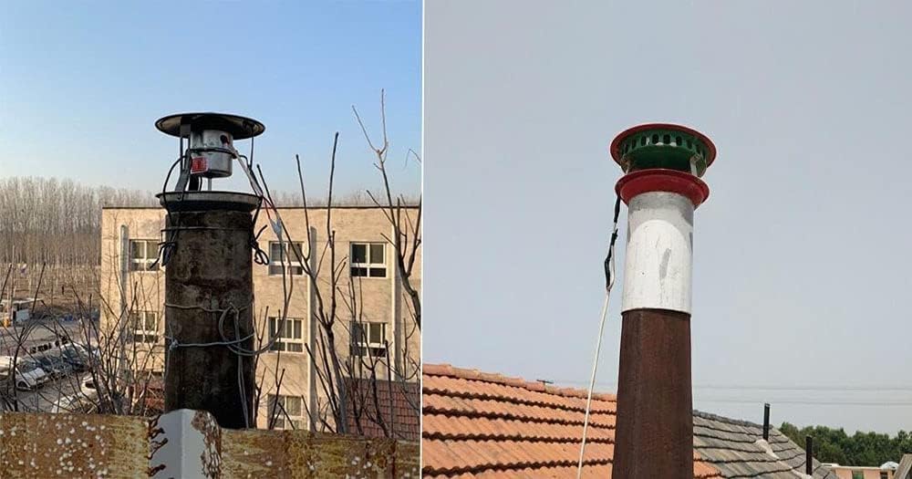 Roof Chimney Induced Pull Smoke Extractor, Chimney Smoke Extractor, 50W/60W Household Exhaust Gas Smoke Machine, A