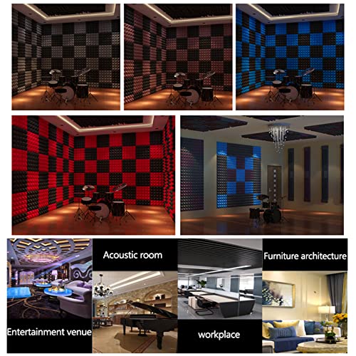 Paneles acústicos autoadhesivos CFZWJ 50x50x8cm 10 piezas tratamiento acústico insonorización espuma reducción de ruido para estudios de grabación miniatura 5