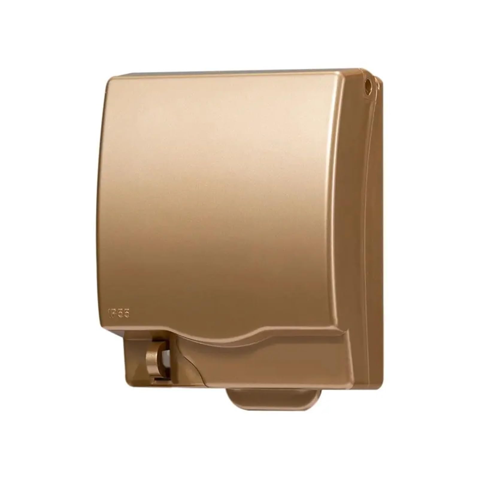 2Pcs Lockable Wall-Mounted Socket Waterproof Dustproof Box 86 Type Splash-Proof Switch Socket Anti-Shock Protection Switch Cover (Color : Gold)