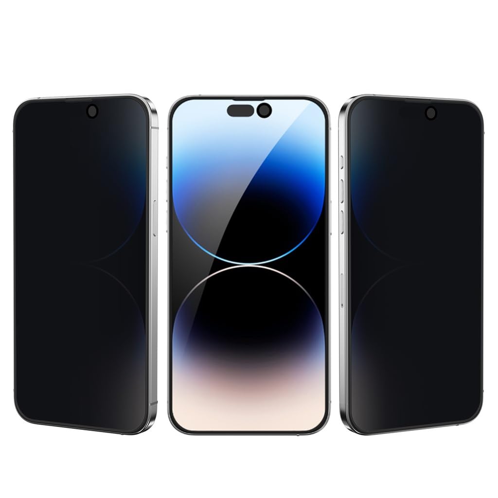 Green Lion9H Steve Matte Privacy Screen Protection For iPhone 15 Pro Max - Black