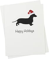Vista 36 de Black Doodle Bernedoodle - Tarjetas de Navidad (10 unidades), hechas a mano, base blanca, perro con sombrero de Papá Noel