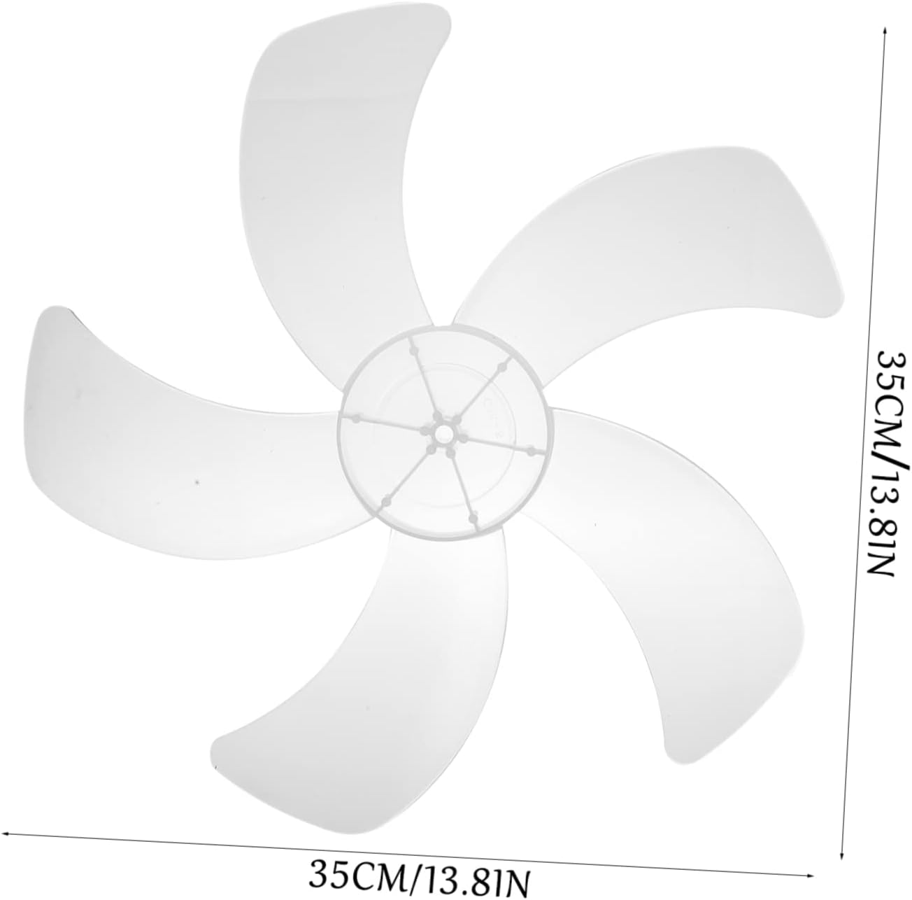 Floor Fan Blower Fan Plastic Table Fan Repair Part 5 Leaves Fan Blades 16 Inch Fan 18 Inch Fan Refrigerator Accessories Table Fan Accessory Fan White