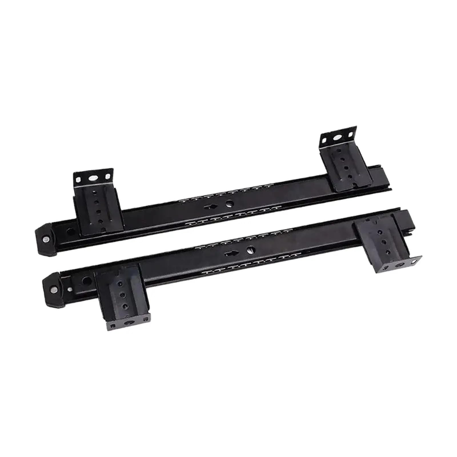 Sqqcreato Black Under Desk Keyboard Tray Under Desk Slider Track Keyboard Tray Slides Adjustable Sliding Cabinet Pull Out Drawer Rail For Office Home(Black)