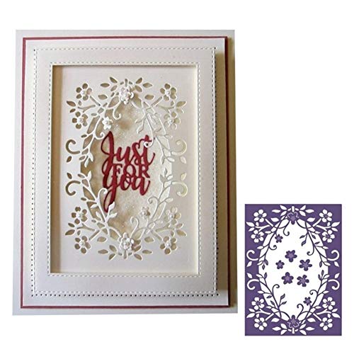 cA0boluoC Cutting Dies, Troqueles de Metal Dies Corte, Flor Vid Plantillas Estarcir para DIY Tarjeta Papel Álbum Scrapbook Decoración