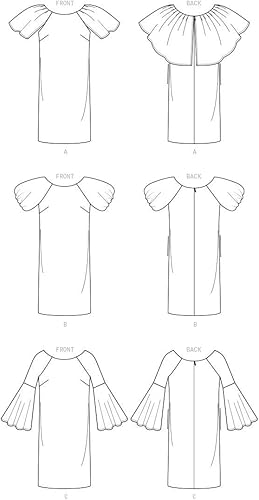 Miniatura 8 de Butterick Patterns - Patrones de costura para vestido de manga larga y corta 40 a 157in color blanco