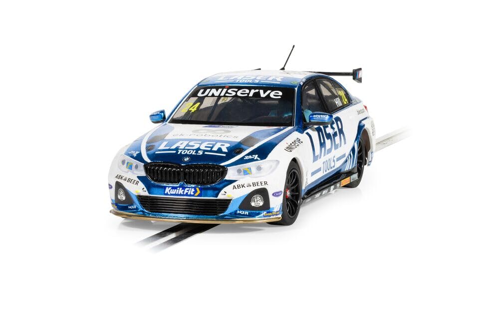 Scalextric - C4526 - Cars BMW 330E NGTC, Outils Laser, Jake Hill 2023, Voiture à sous Jouet à Utiliser avec des Circuits Ou Un Ensemble de Courses