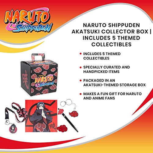 Naruto Shippuden Akatsuki Collector Looksee Box Items | Itachi Uchiha Accessories | Geeky Gift Box | 5 Themed Toy Collectibles #TOP6