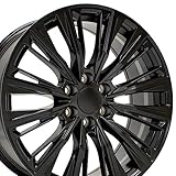 OE Wheels CA93 22 Inch Rims Fit Escalade-V Series Style 6x139.7 22x9 Satin Black - Hollander 4869 (Set of 4)