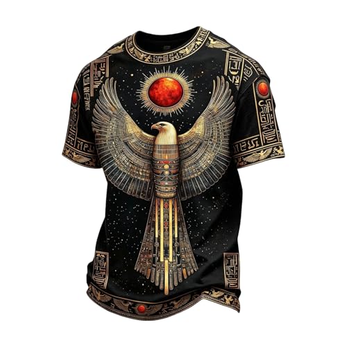T-shirt col V homme rouge en coton chic Palmshadow pour l'été