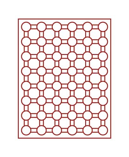 Lindner 2548E velourseinlage rot suplemento de terciopelo de 26mm para numismática