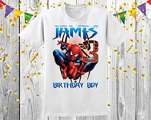 Custom Spider Man Birthday Shirt, Spider Man Birthday Party, Spider-Man Custom shirt for Family.