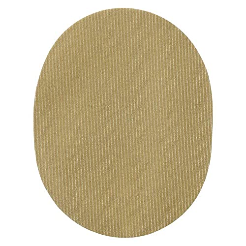 Mono Quick 10370 2er Kordflicken, Applikation, Bügelbild Patch Kord Flicken Oval (10367 - helles beige)