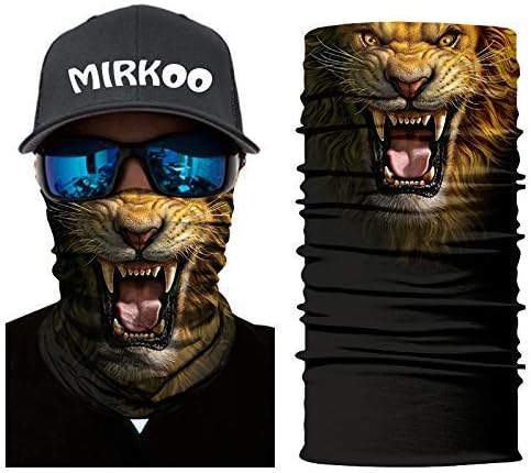 MIRKOO3D Breathable Seamless Tube Face Mask, Dust-proof Windproof UV Protection Motorcycle Bicycle ATV Face Mask