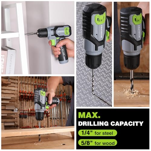 Image of WORKPRO Cordless Power Drill Set, 8V Cordless Drill Driver Set with 53pcs Bits, 2.0Ah Electric Tool Kit with 3 /8 inch Keyless Chuck and Variable Speed Trigger, Portable for Home Improvement, DIY